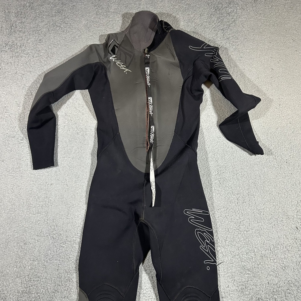 West Wetsuit Boys 4/3mm Back Zip Full Black & Grey Youth Size 12